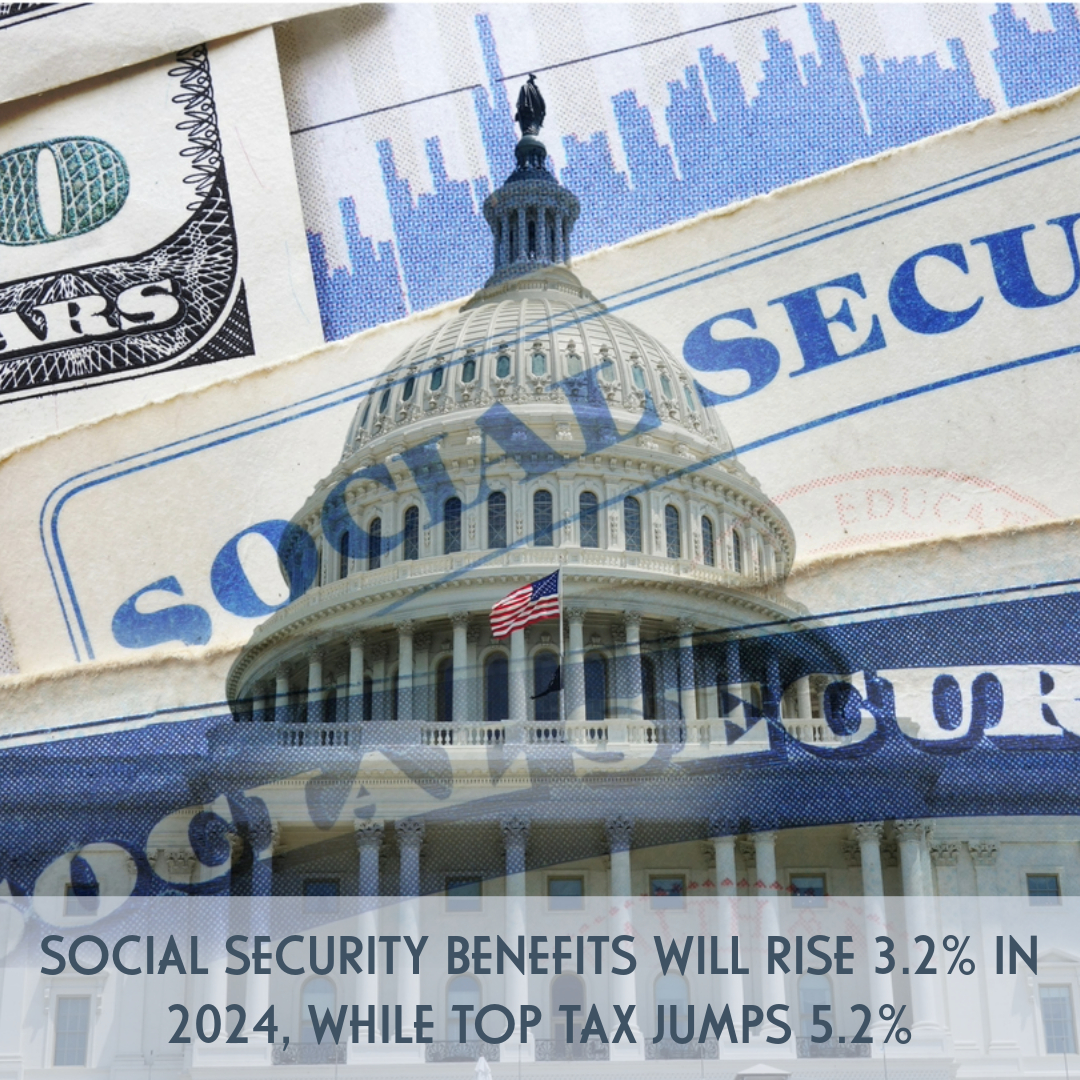Social Security Benefits Will Rise 3.2% In 2024, While Top Tax Jumps 5.2%